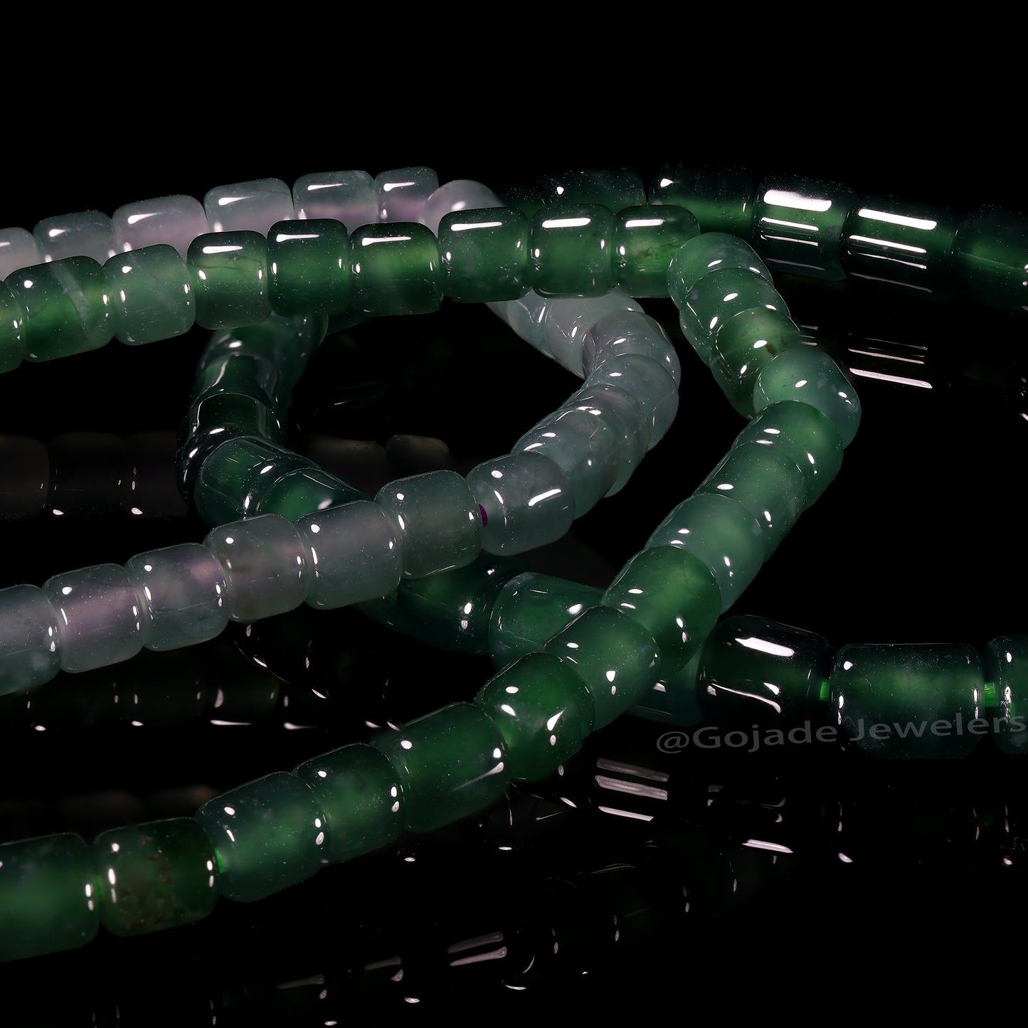 The beads Bracelet 100% Natural Jade Jadeite With Certificated