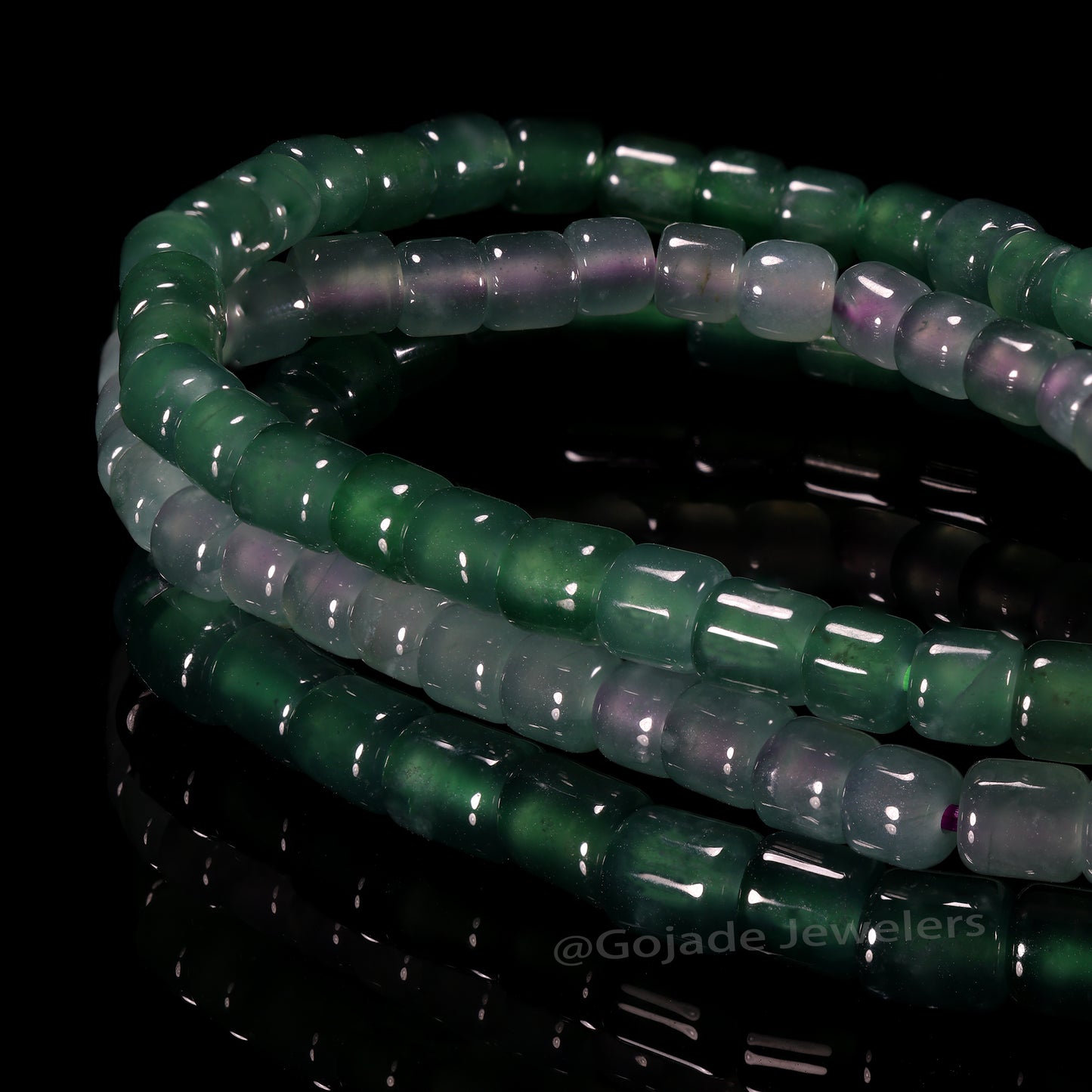 The beads Bracelet 100% Natural Jade Jadeite With Certificated