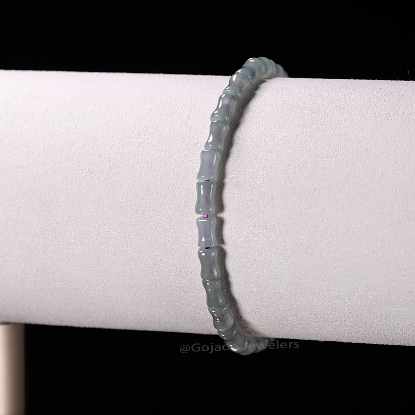 The Bamboo Knot beads Bracelet 100% Natural Jade Jadeite With Certificated