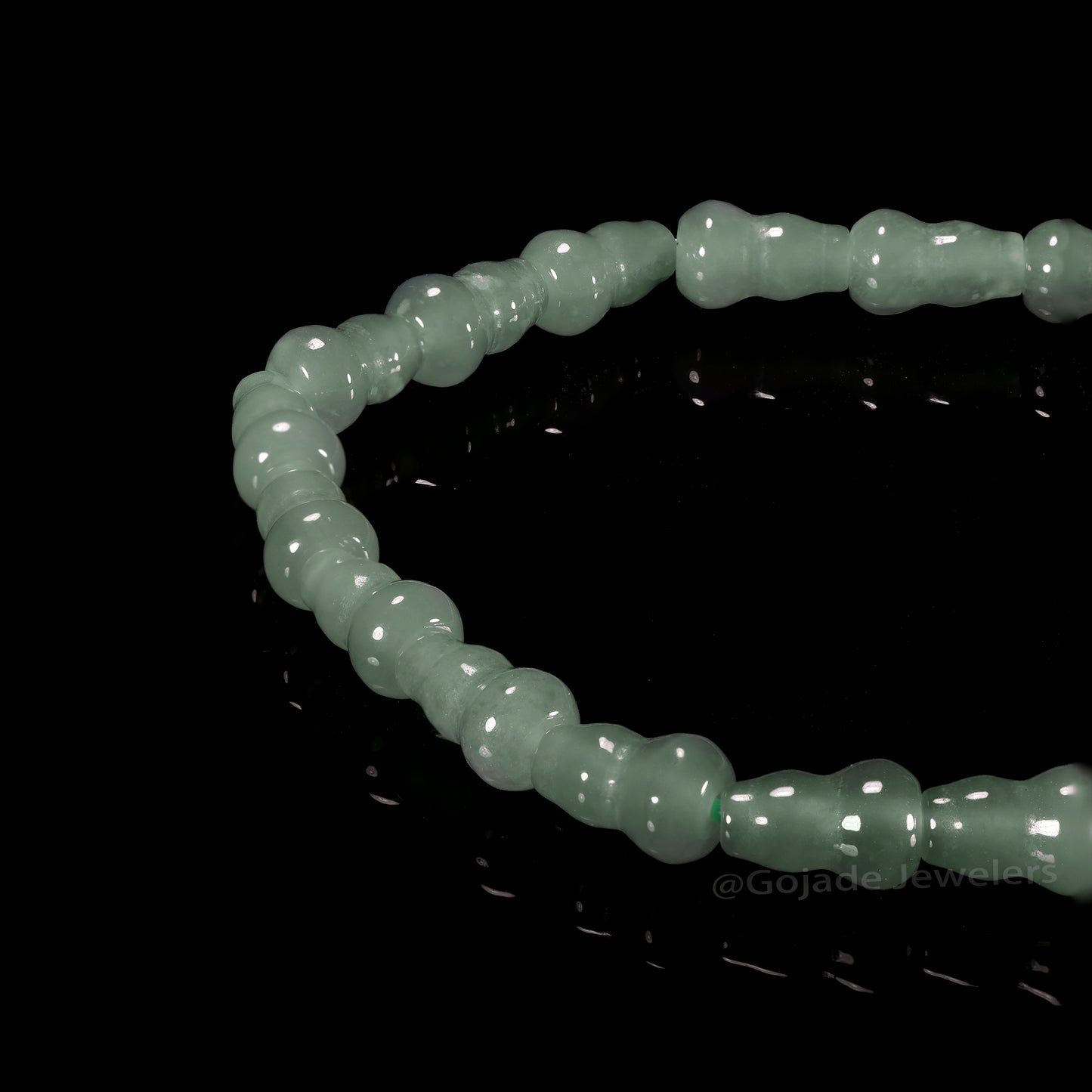 The Calabash beads Bracelet 100% Natural Jade Jadeite With Certificated
