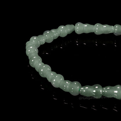 The Calabash beads Bracelet 100% Natural Jade Jadeite With Certificated