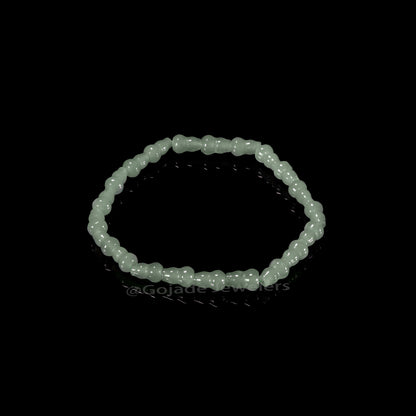 The Calabash beads Bracelet 100% Natural Jade Jadeite With Certificated