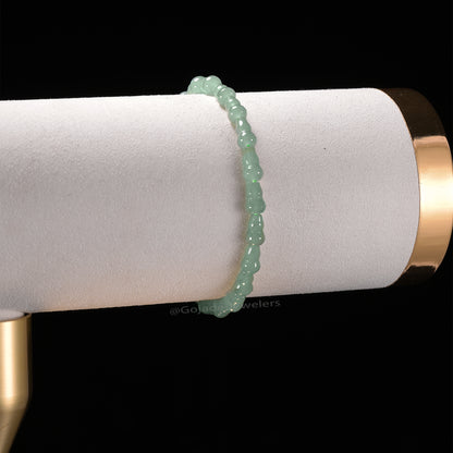 The Calabash beads Bracelet 100% Natural Jade Jadeite With Certificated