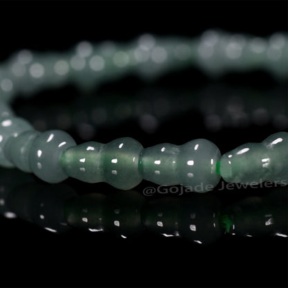 The Calabash beads Bracelet 100% Natural Jade Jadeite With Certificated