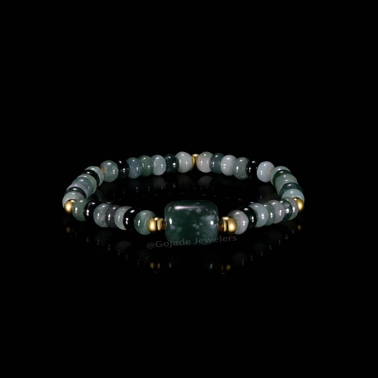 The beads Bracelet 100% Natural Jade Jadeite With Certificated