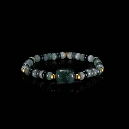 The beads Bracelet 100% Natural Jade Jadeite With Certificated