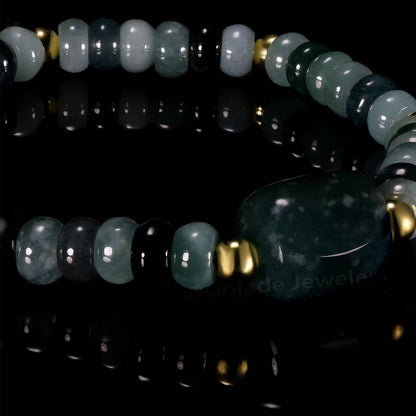 The beads Bracelet 100% Natural Jade Jadeite With Certificated