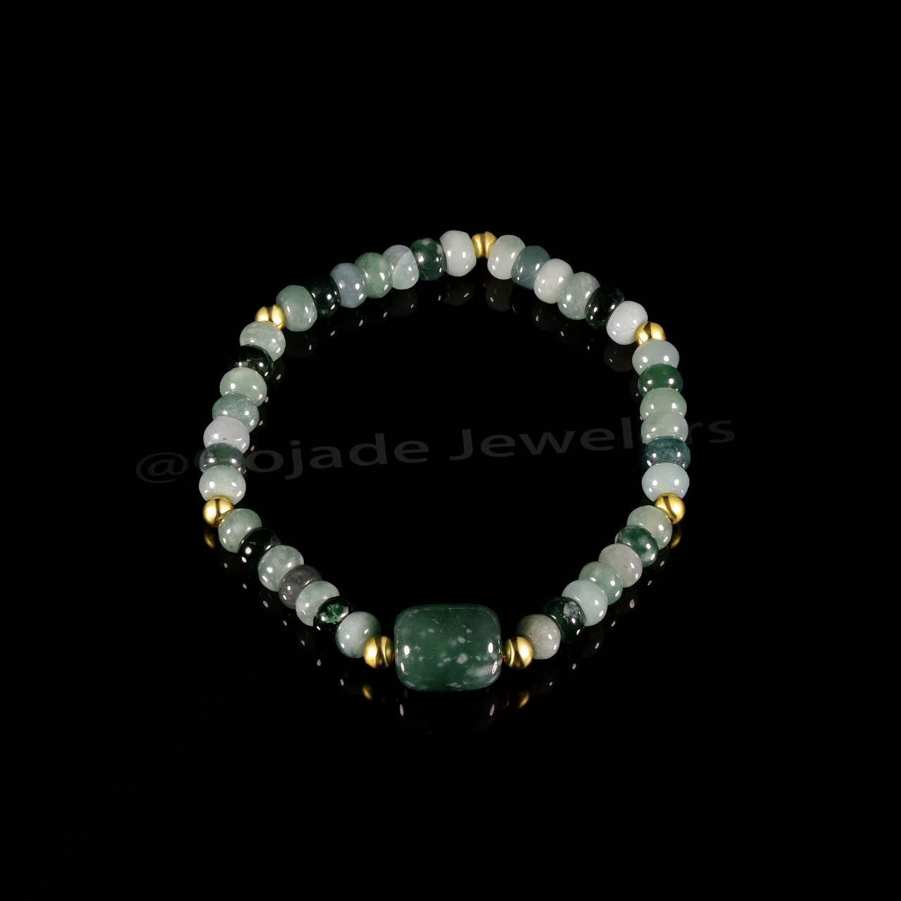 The beads Bracelet 100% Natural Jade Jadeite With Certificated