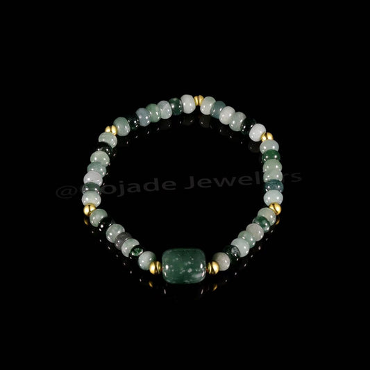 The beads Bracelet 100% Natural Jade Jadeite With Certificated
