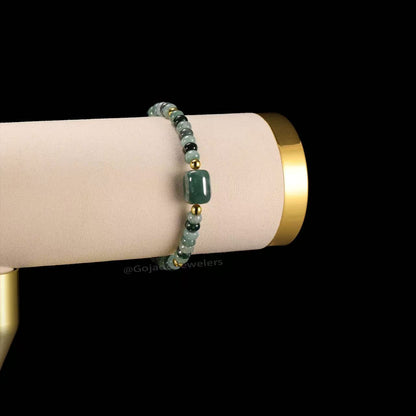 The beads Bracelet 100% Natural Jade Jadeite With Certificated