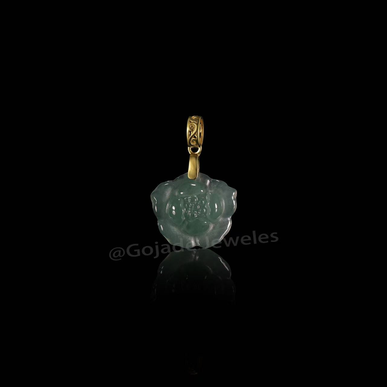 The Flower Jadeite 100% Natural Burma Jade Jadeite With Certificated (S925 Silver Buckle)