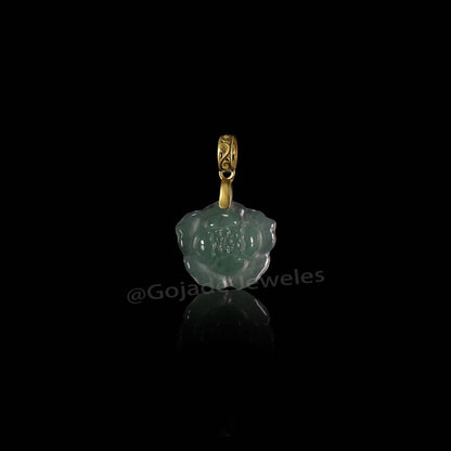 The Flower Jadeite 100% Natural Burma Jade Jadeite With Certificated (S925 Silver Buckle)