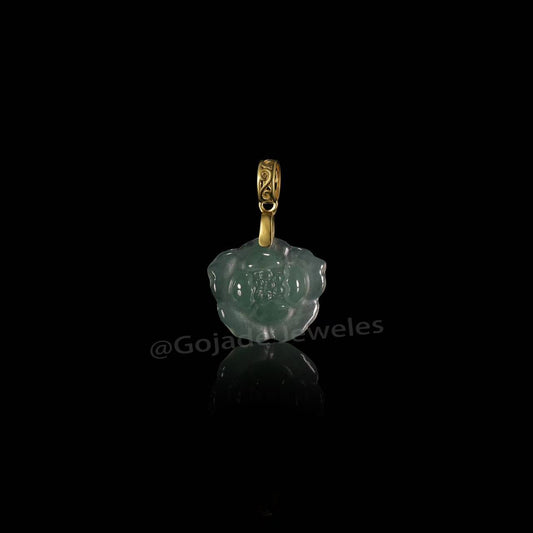 The Flower Jadeite 100% Natural Burma Jade Jadeite With Certificated (S925 Silver Buckle)