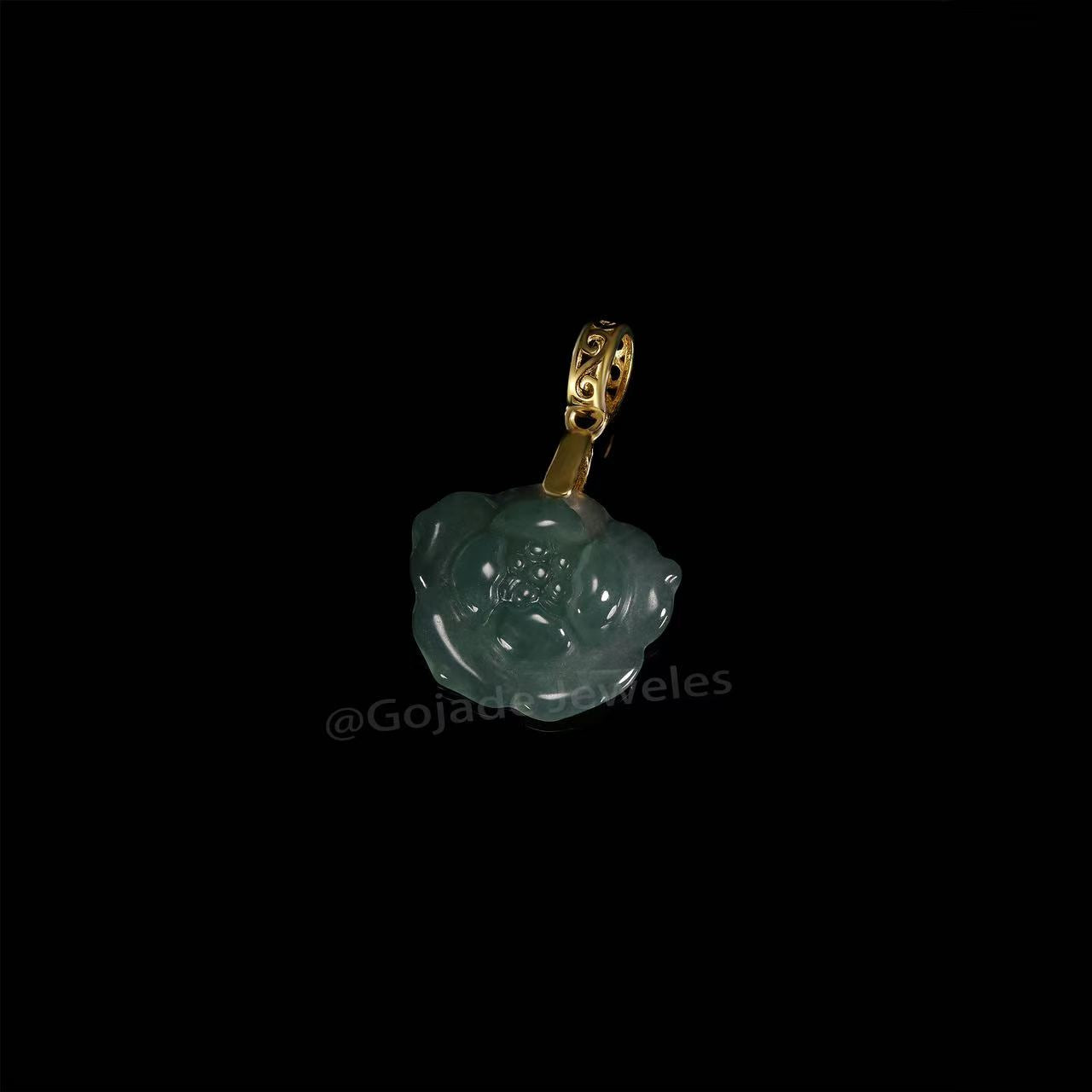The Flower Jadeite 100% Natural Burma Jade Jadeite With Certificated (S925 Silver Buckle)