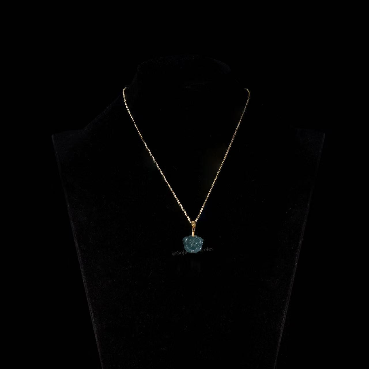 The Flower Jadeite 100% Natural Burma Jade Jadeite With Certificated (S925 Silver Buckle)