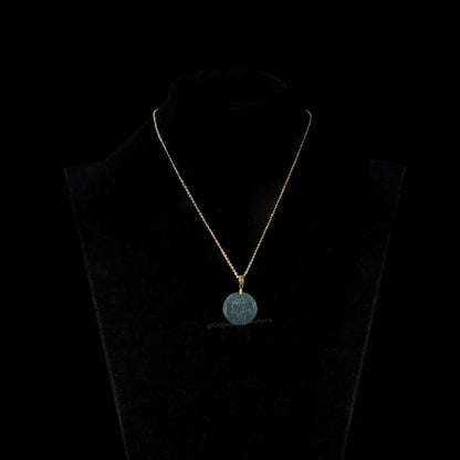 The Rose Flower Pendant Jadeite 100% Natural Burma Jade Jadeite With Certificated (S925 Silver Buckle)