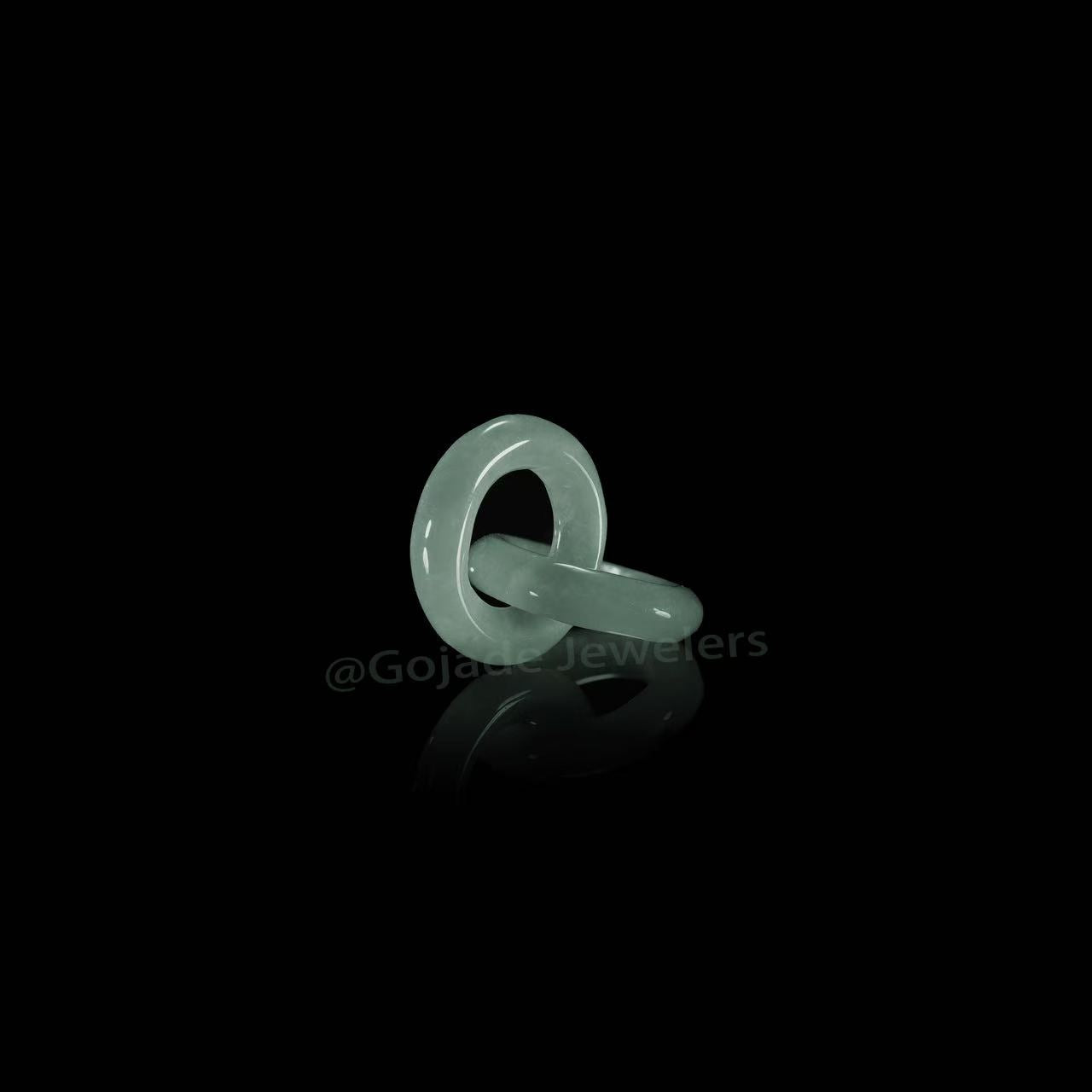 The Double Circle Pendant Jadeite 100% Natural Burma Jade Jadeite With Certificated