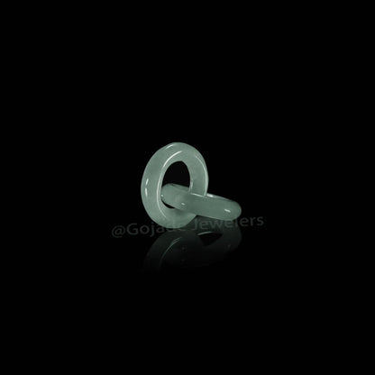 The Double Circle Pendant Jadeite 100% Natural Burma Jade Jadeite With Certificated