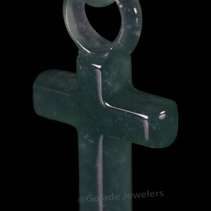 The Cross Ring Pendant Jadeite 100% Natural Burma Jade Jadeite With Certificated