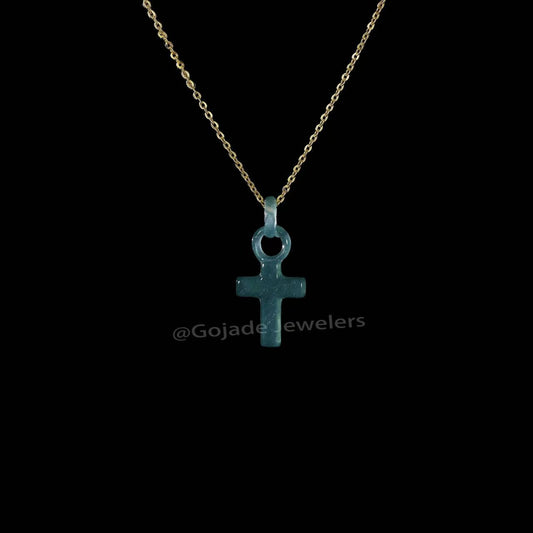 The Cross Ring Pendant Jadeite 100% Natural Burma Jade Jadeite With Certificated