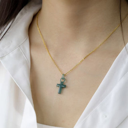The Cross Ring Pendant Jadeite 100% Natural Burma Jade Jadeite With Certificated