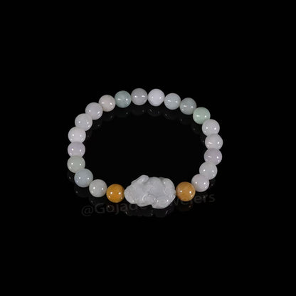 The Pixiu beads Bracelet 100% Natural Jade Jadeite With Certificated