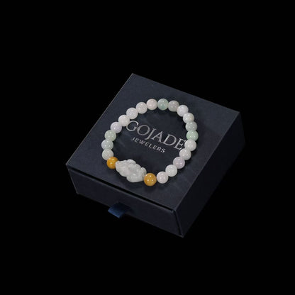 The Pixiu beads Bracelet 100% Natural Jade Jadeite With Certificated