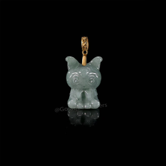 The Kuromi Pendant Jadeite 100% Natural Burma Jade Jadeite With Certificated (S925 Silver Buckle)
