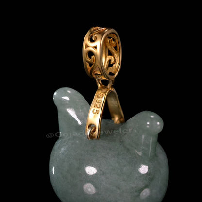 The Kuromi Pendant Jadeite 100% Natural Burma Jade Jadeite With Certificated (S925 Silver Buckle)