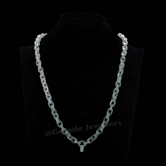 The Hand make Complete carving of Hermes necklace 100% Natural Bead Jade Jadeite Necklace With Certificated