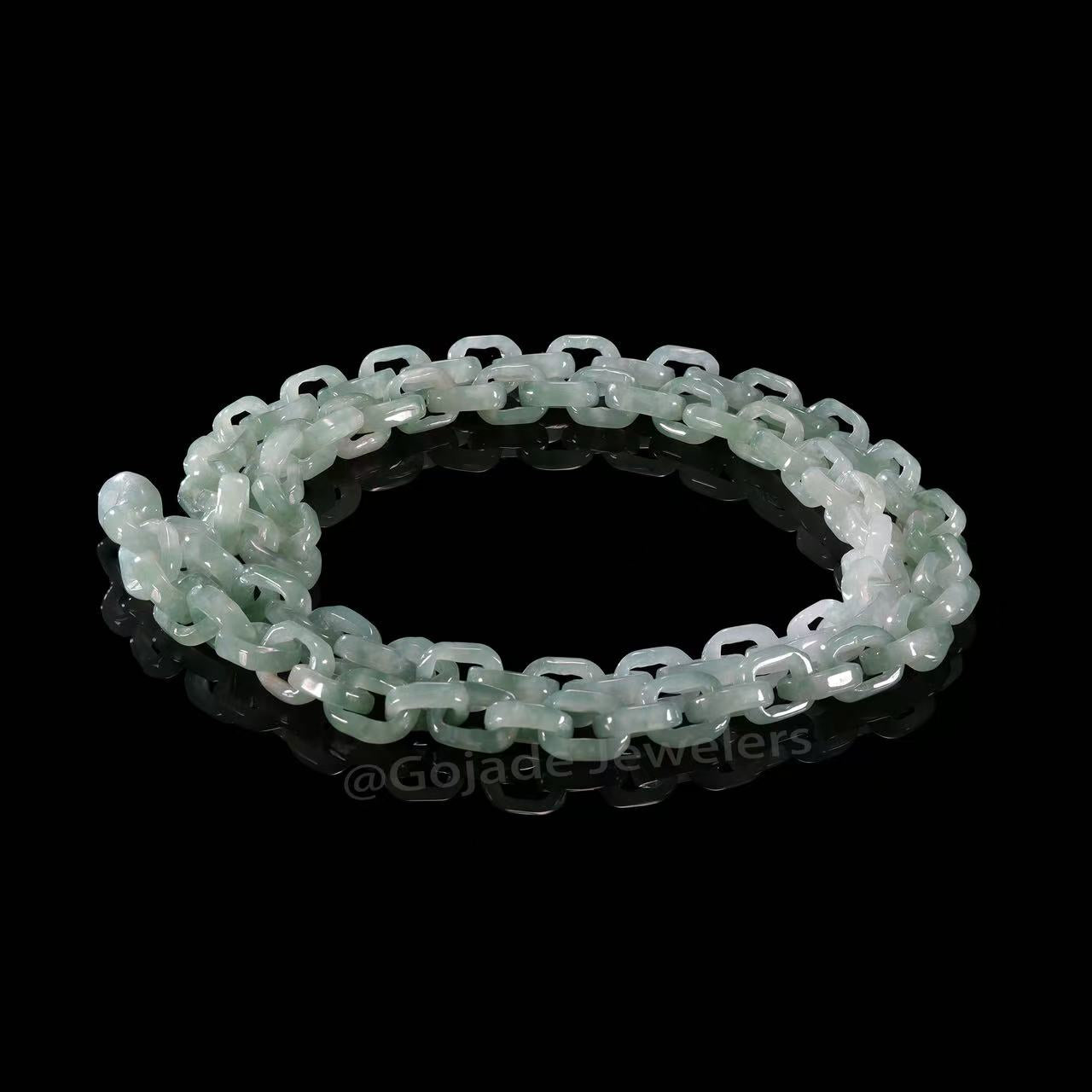 The Hand make Complete carving of Hermes necklace 100% Natural Bead Jade Jadeite Necklace With Certificated