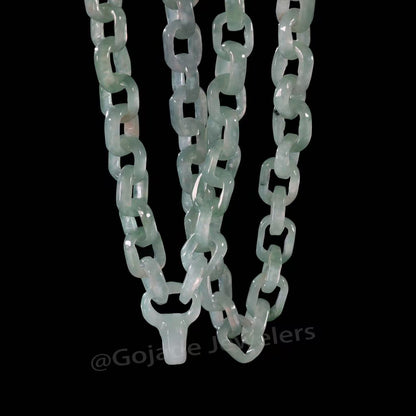 The Hand make Complete carving of Hermes necklace 100% Natural Bead Jade Jadeite Necklace With Certificated