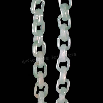 The Hand make Complete carving of Hermes necklace 100% Natural Bead Jade Jadeite Necklace With Certificated