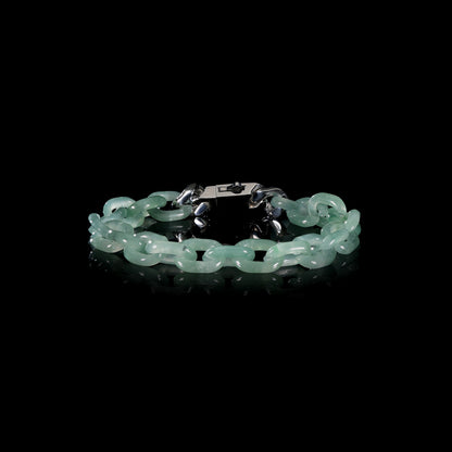 Chain buckle (Gucci) Style Bracelet 100% Nature Great A Jadeite with Certified