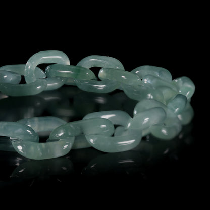 Chain buckle (Gucci) Style Bracelet 100% Nature Great A Jadeite with Certified