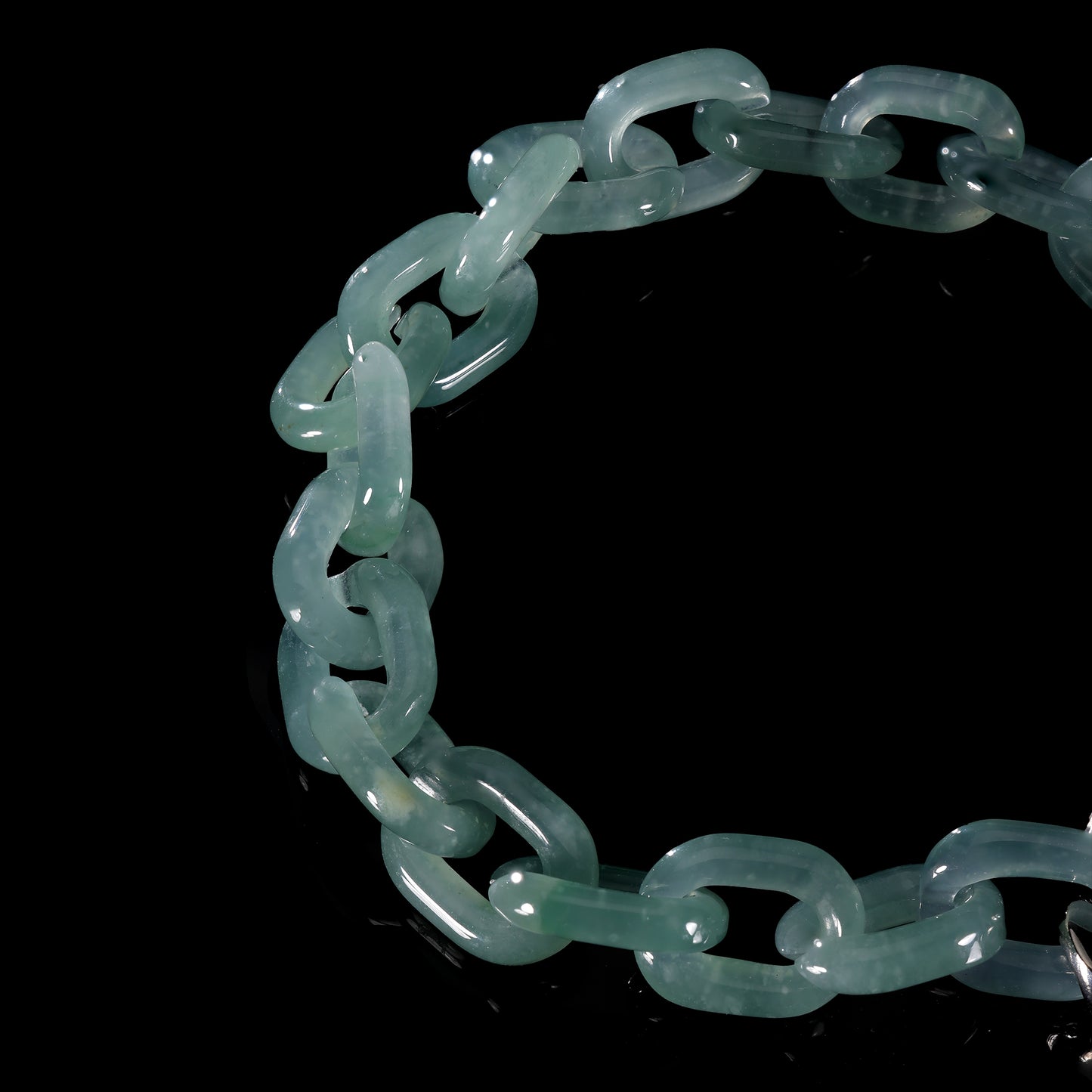 Chain buckle (Gucci) Style Bracelet 100% Nature Great A Jadeite with Certified