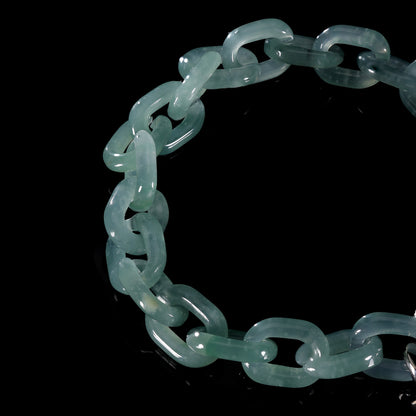 Chain buckle (Gucci) Style Bracelet 100% Nature Great A Jadeite with Certified