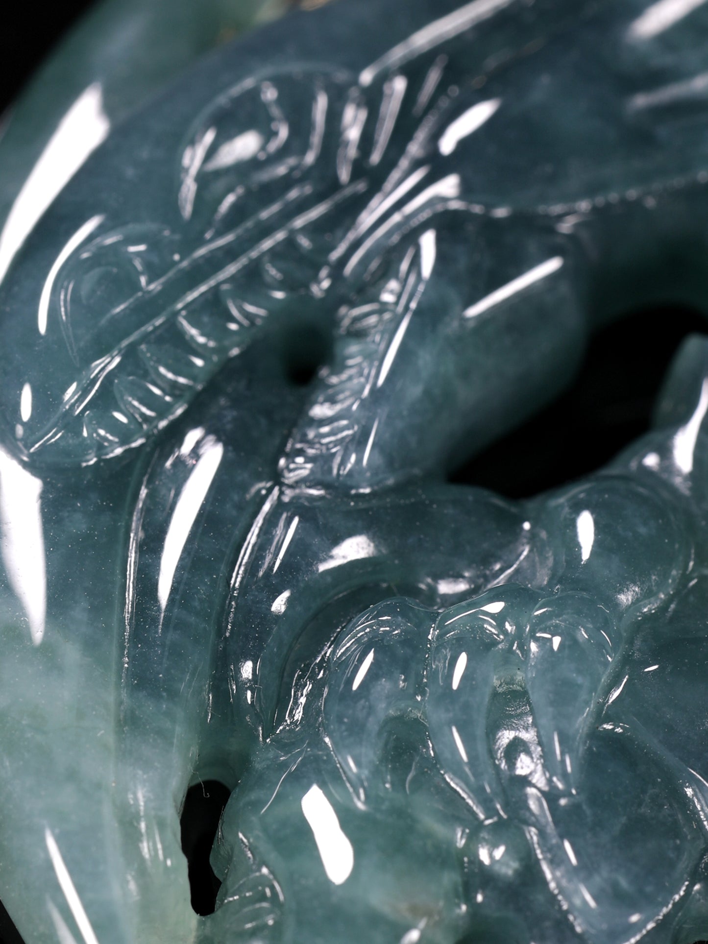 The Blue Eyed White Dragon Jade Jadeite (S925 Silver Buckle)