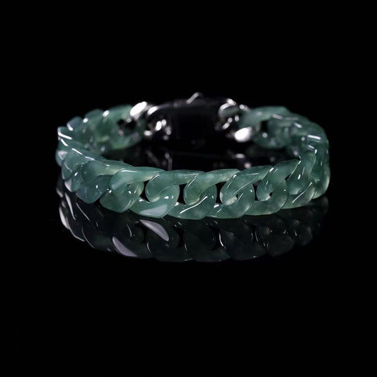 Cuban Style Bracelet Jadeite
