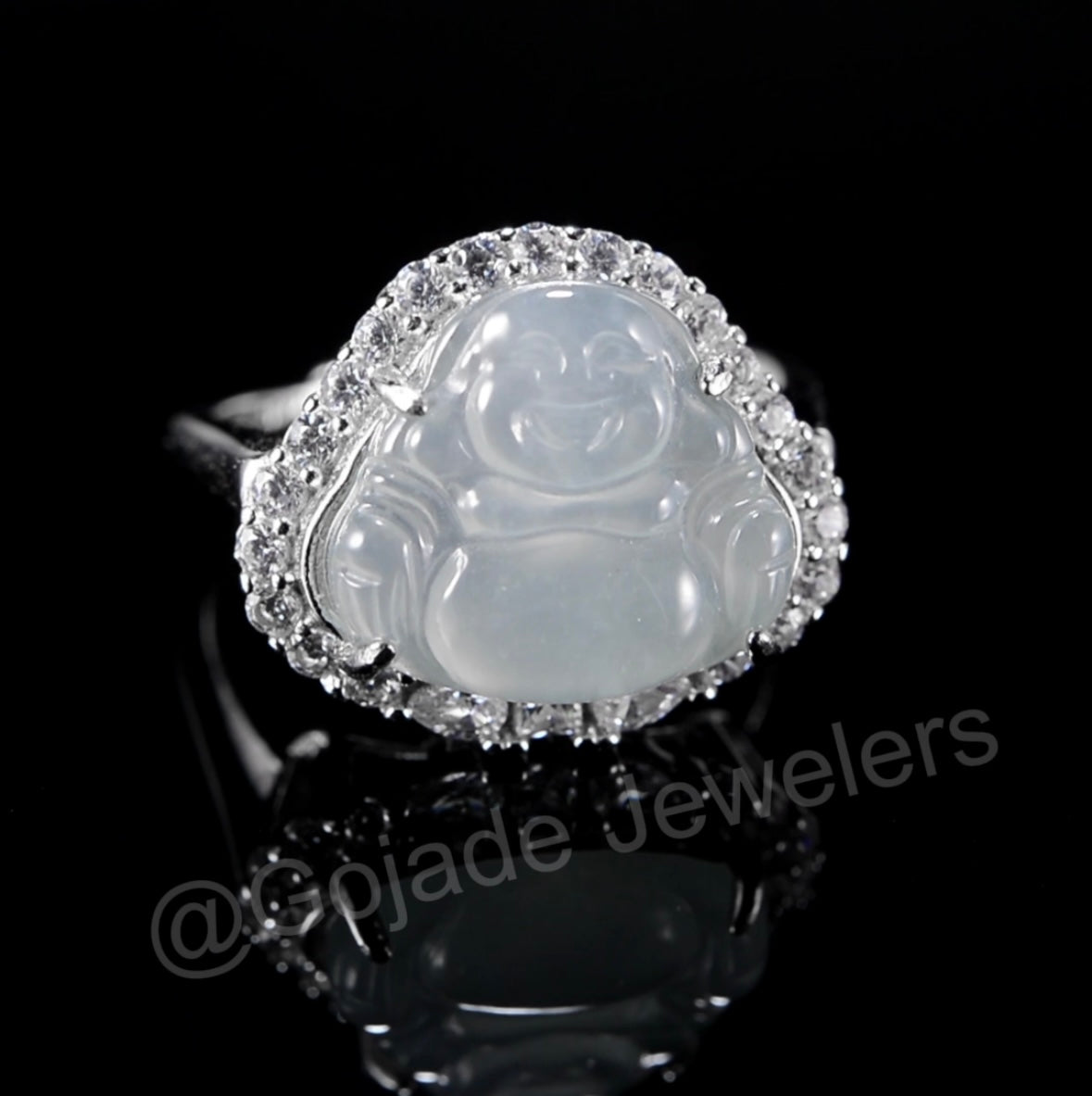 The Buddha Natural Jade Jadeite Pendant (S925 Silver)