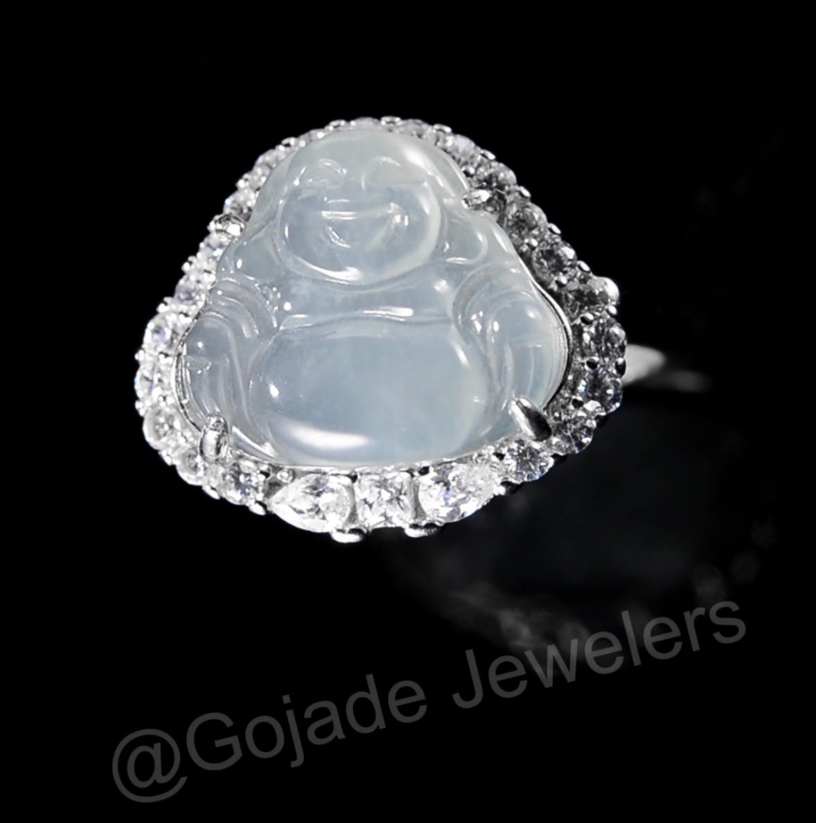 The Buddha Natural Jade Jadeite Pendant (S925 Silver)