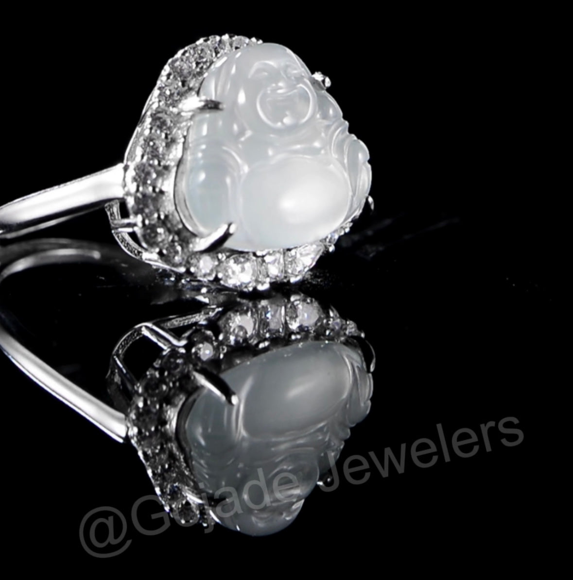 The Buddha Natural Jade Jadeite Pendant (S925 Silver)