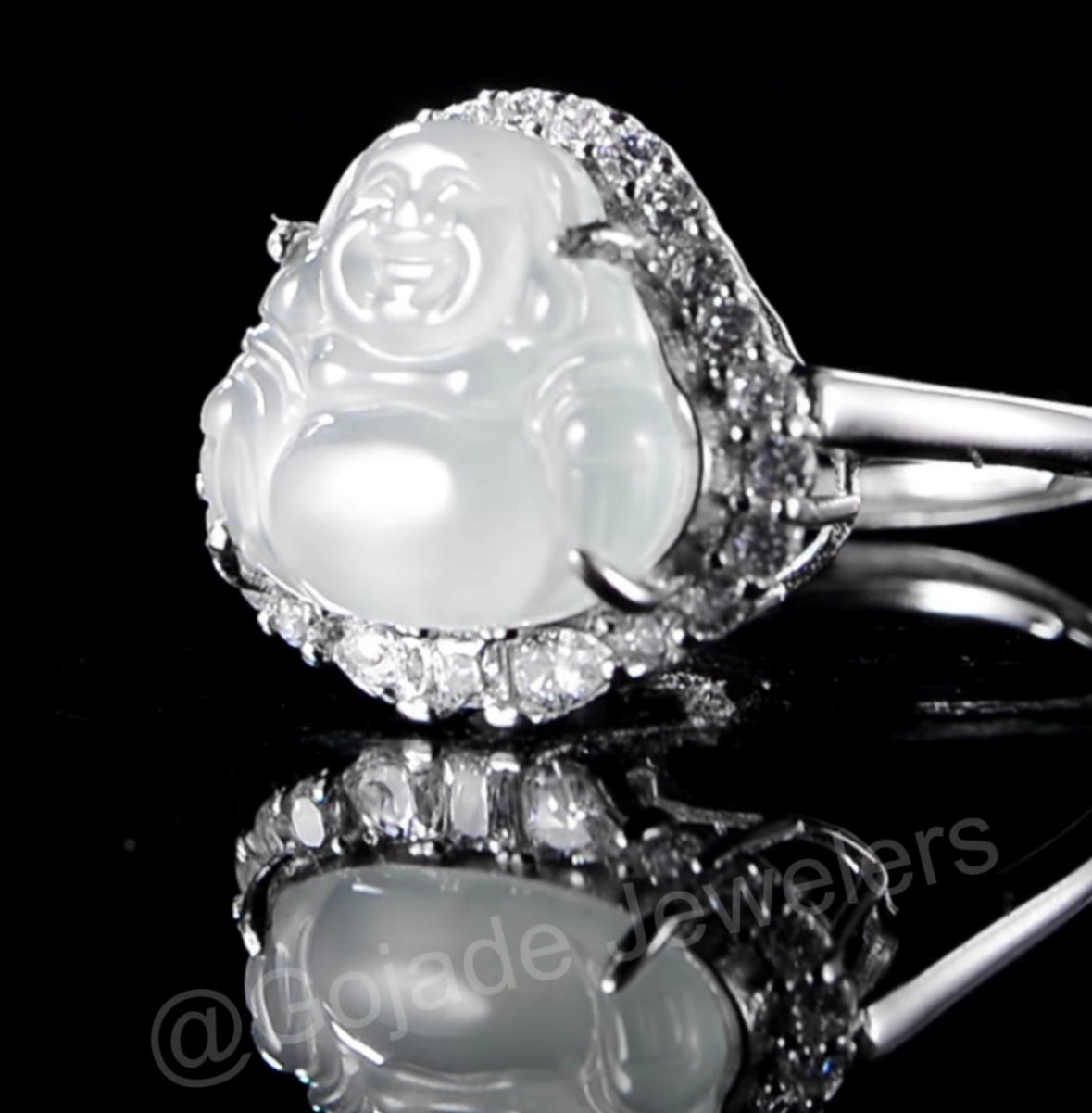 The Buddha Natural Jade Jadeite Pendant (S925 Silver)