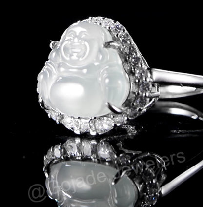 The Buddha Natural Jade Jadeite Pendant (S925 Silver)