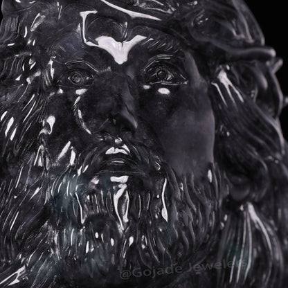 The Jesus Cross Jadeite 100% Natural Burma Jade Jadeite With Certificated (S925 Silver Buckle 18K Gold Plated) a59