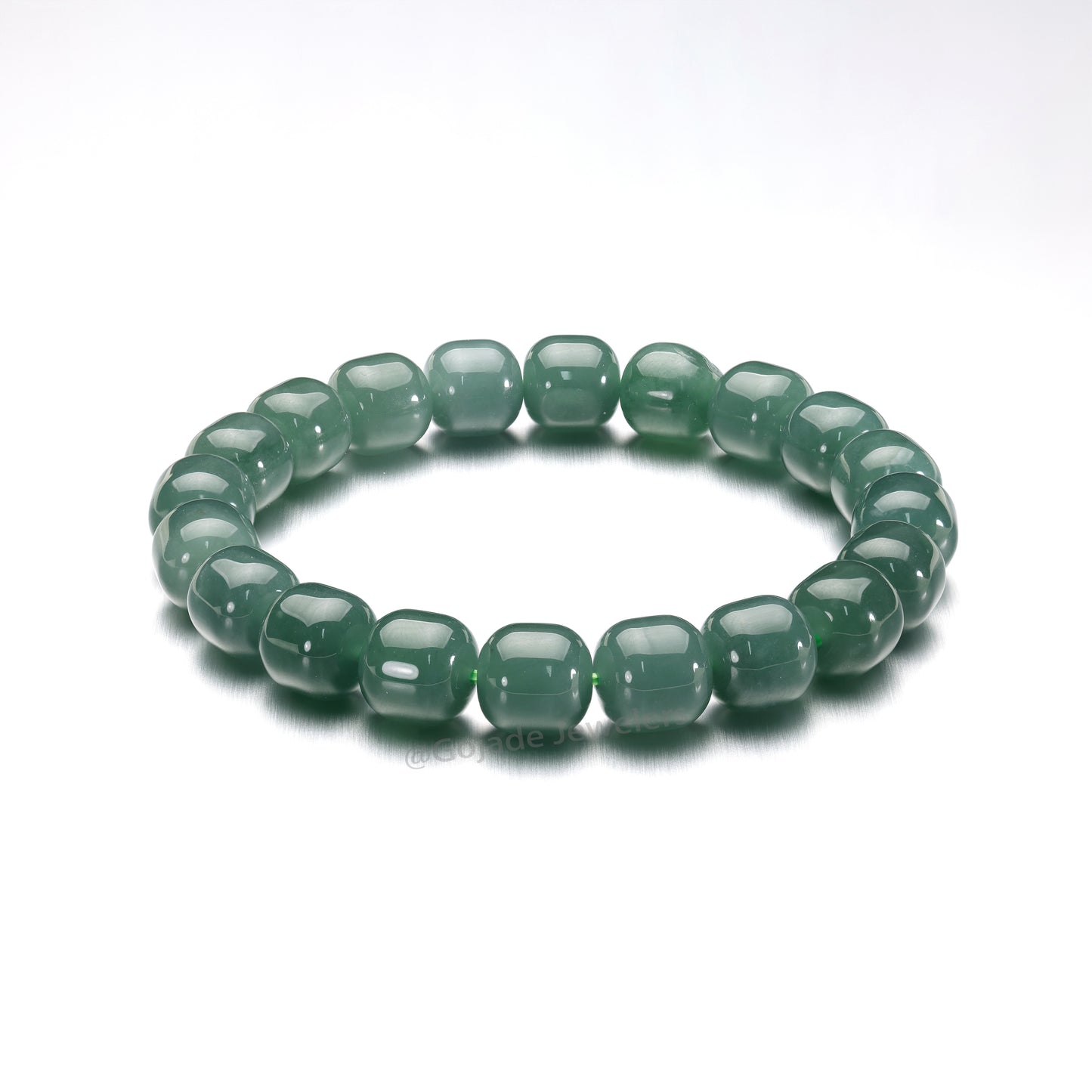 The 100% Natural Blue Bead Jade Jadeite Bracelet b20