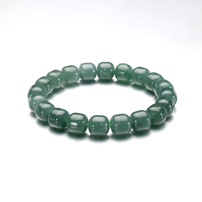 The 100% Natural Blue Bead Jade Jadeite Bracelet b20