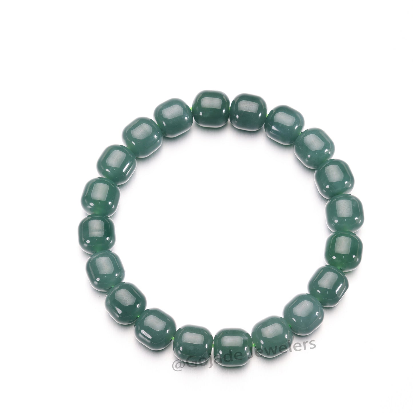 The 100% Natural Blue Bead Jade Jadeite Bracelet b20