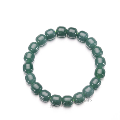 The 100% Natural Blue Bead Jade Jadeite Bracelet b20