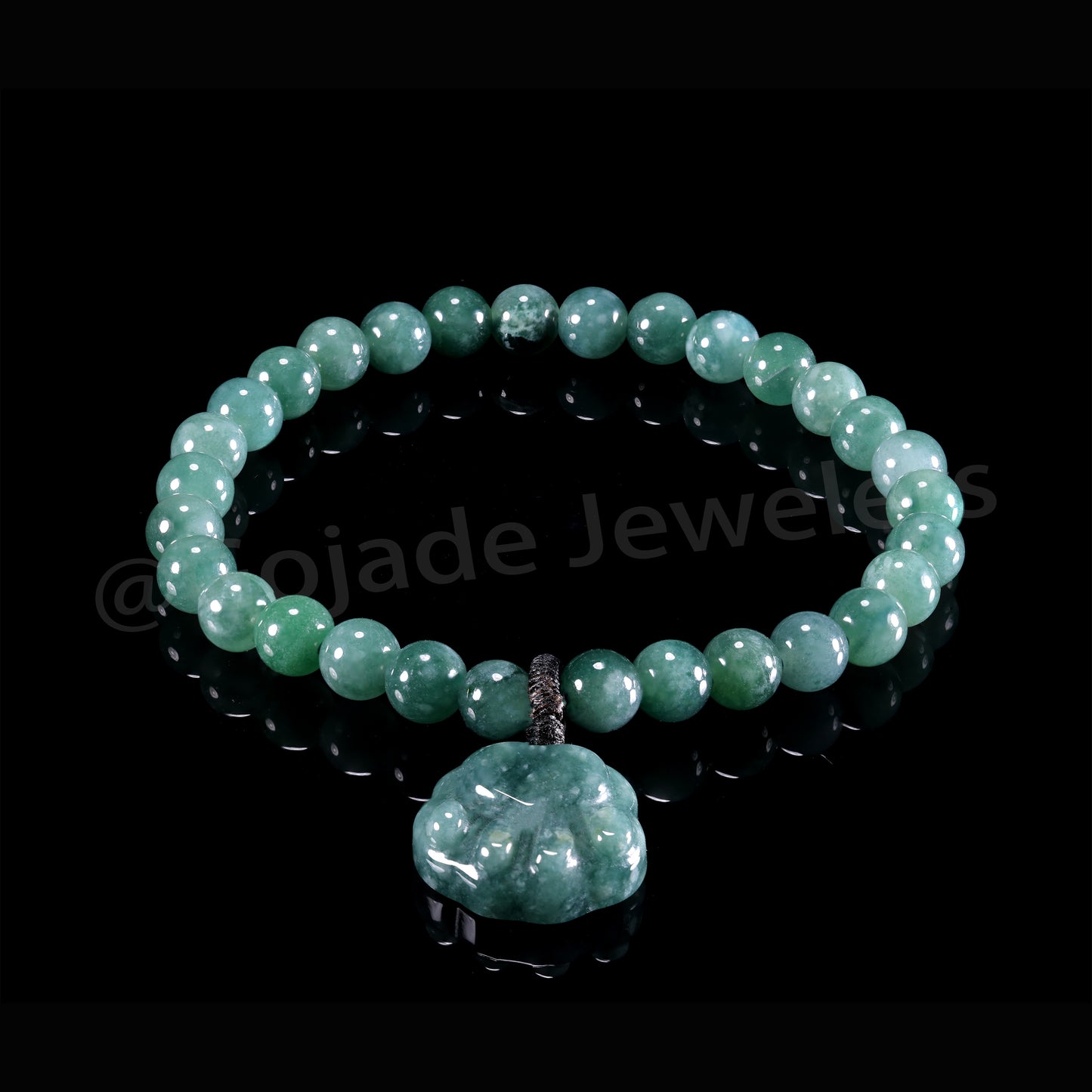 Bear Hand Bracelet 100% Natural Burma Jade Jadeite With Certificated